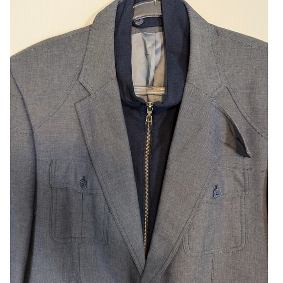 Circle of Gentlemen Medwyn Blazer Blue Removable Faux Jacket 56 EU 48" Chest - Picture 4 of 12